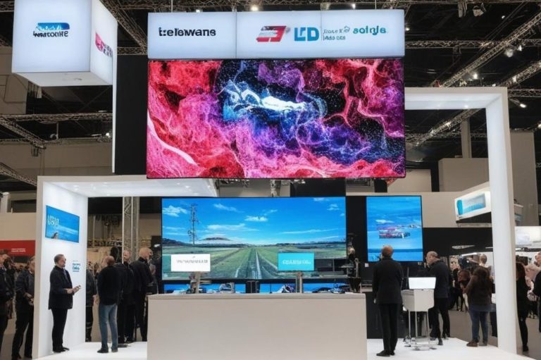 Mobile LED-Videowände auf einem Messestand